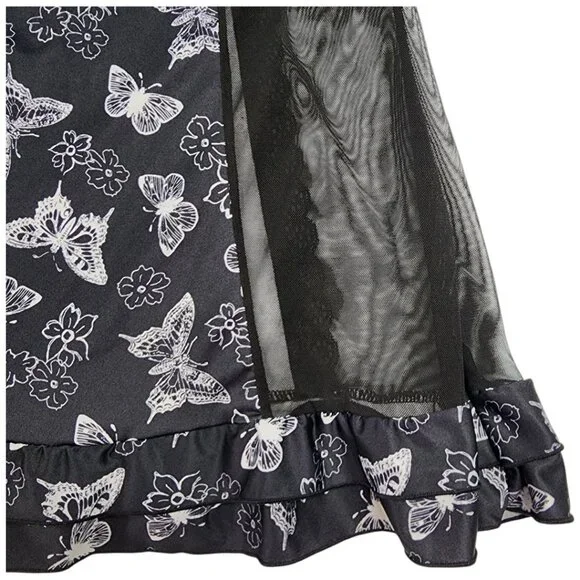 Jessica Simpson intimates Babydoll Lingerie- SMALL- Black & White- Women's - Picture 4 of 14